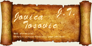 Jovica Tošović vizit kartica